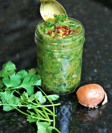 Chimichurri Sauce Recipe in a jar