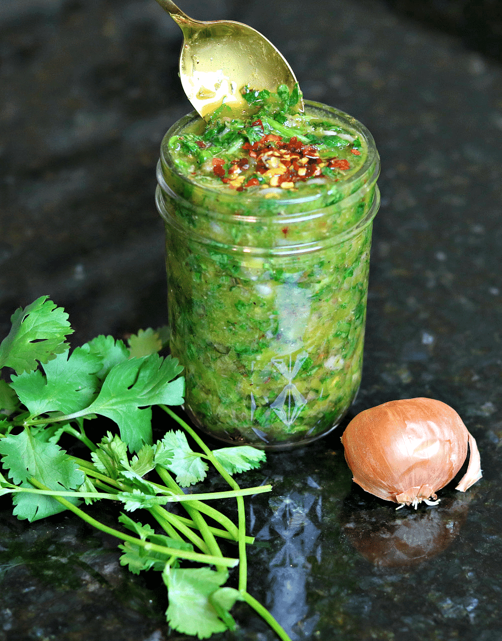 Chimichurri Sauce Recipe in a jar