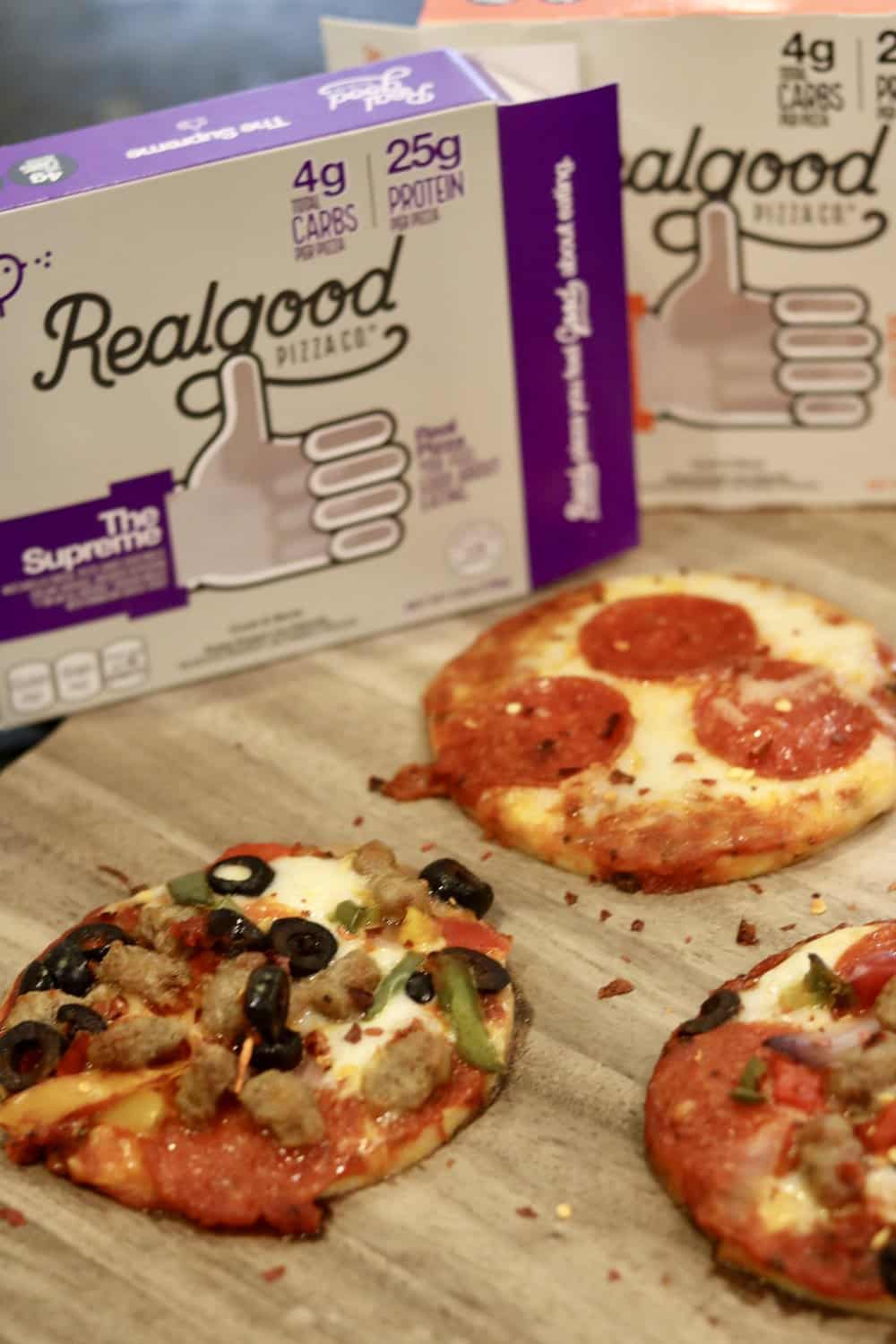 Real Good Pizza in three flavors