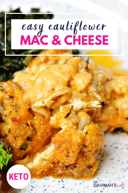 Pinterest image for Cauliflower Mac and Cheese