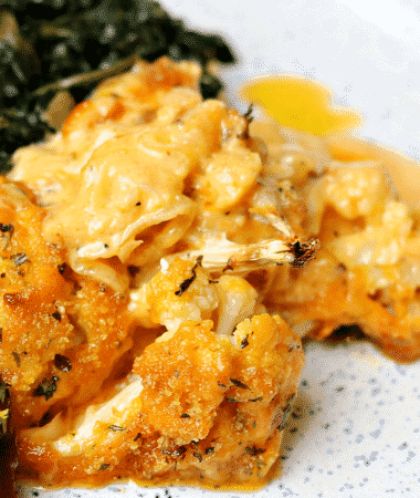 Keto Mac n' Cheese on a plate