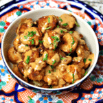 a close-up of Keto Bang Bang shrimp in a bowl