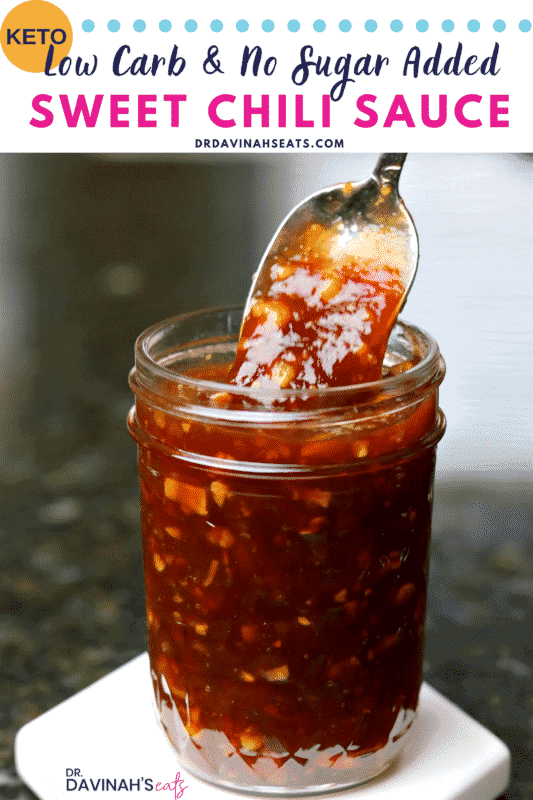 Pinterest image for Low Carb Sweet Chili Sauce