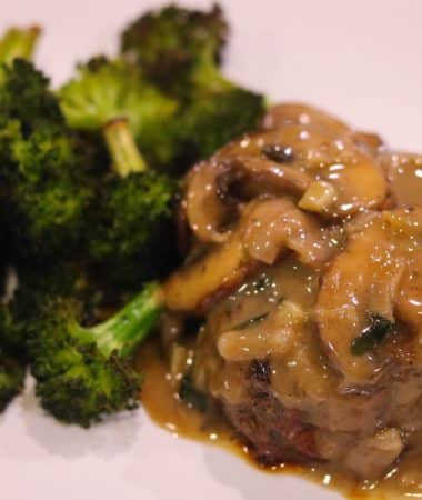 Peppercorn Steak w/ Mushroom Cream Sauce