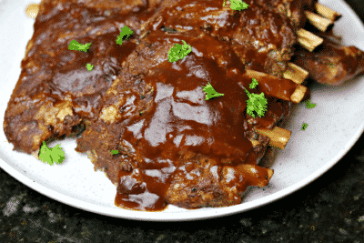 Keto Ribs on a plate