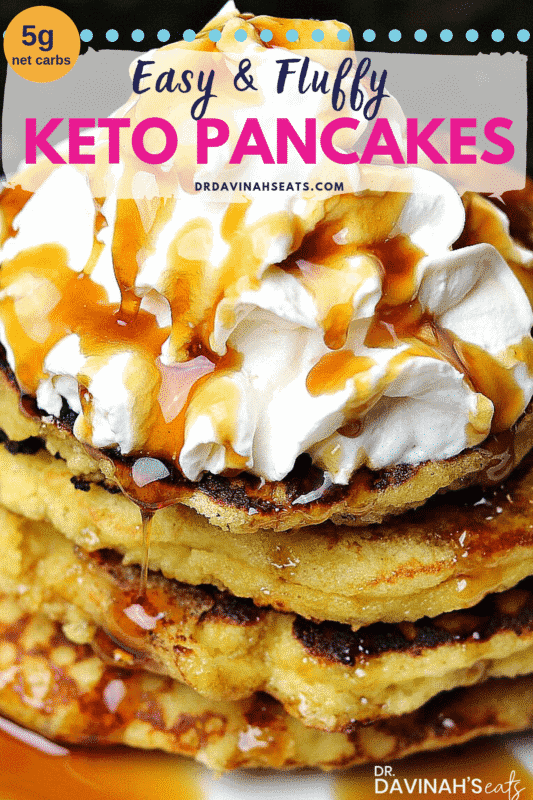 Pinterest image for Keto Pancakes