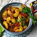 A bowl of Indian Shrimp Curry