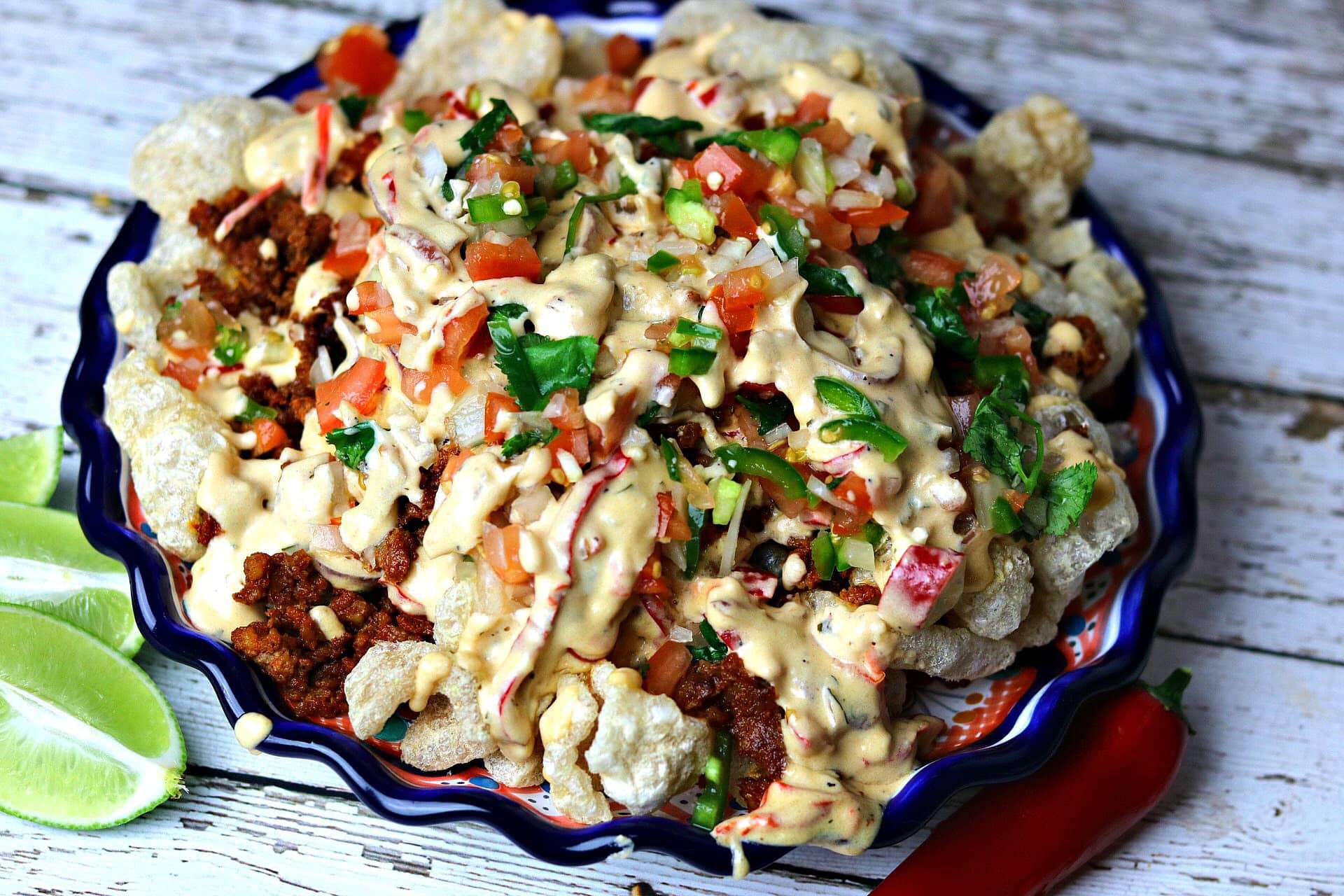 Keto Nachos on a plate