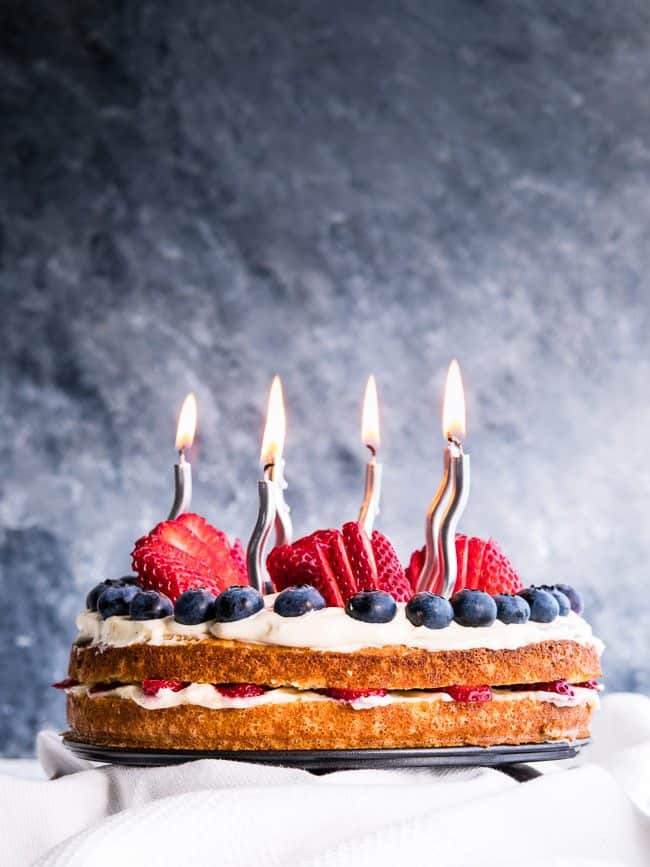 Keto Birthday Cake on a pan