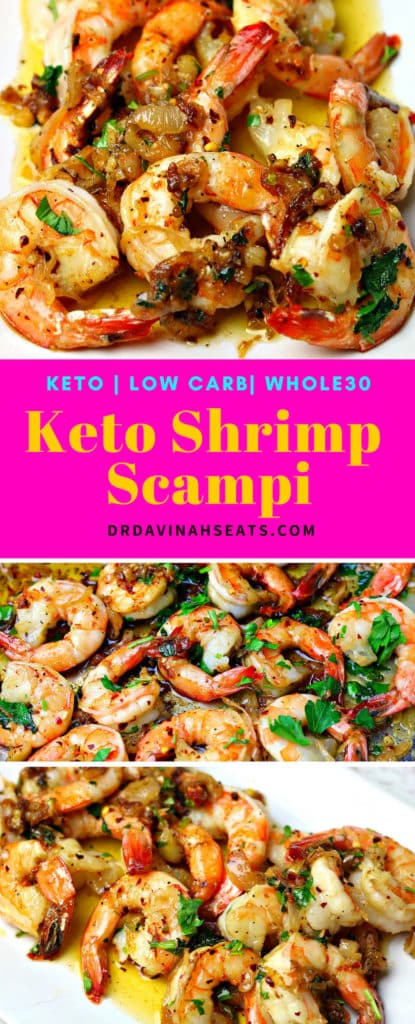 Pinterest Image for Keto Shrimp Scampi