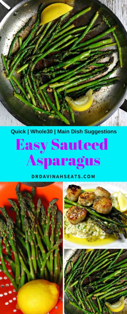 Pinterest image for Sauteed Asparagus