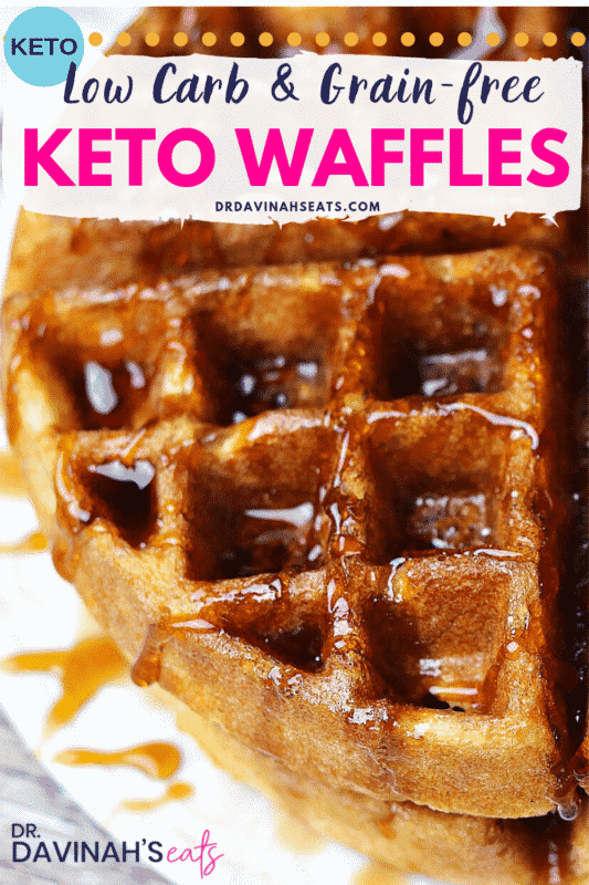 Pinterest image for Keto Almond Flour Waffles