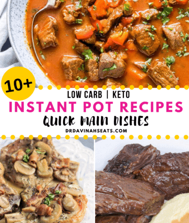 Pinterest image for 10 Keto Instant Pot Meals