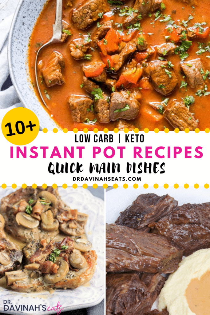 Pinterest image for 10 Keto Instant Pot Meals