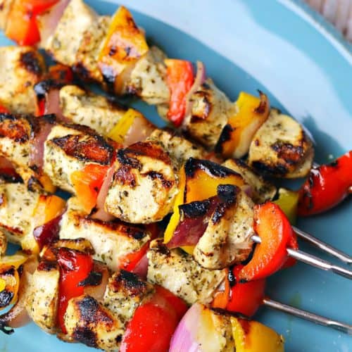 Easy Indoor Grill Chicken Kababs