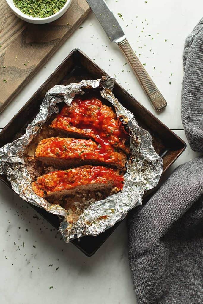 Instant Pot Meatloaf in foil wrapping