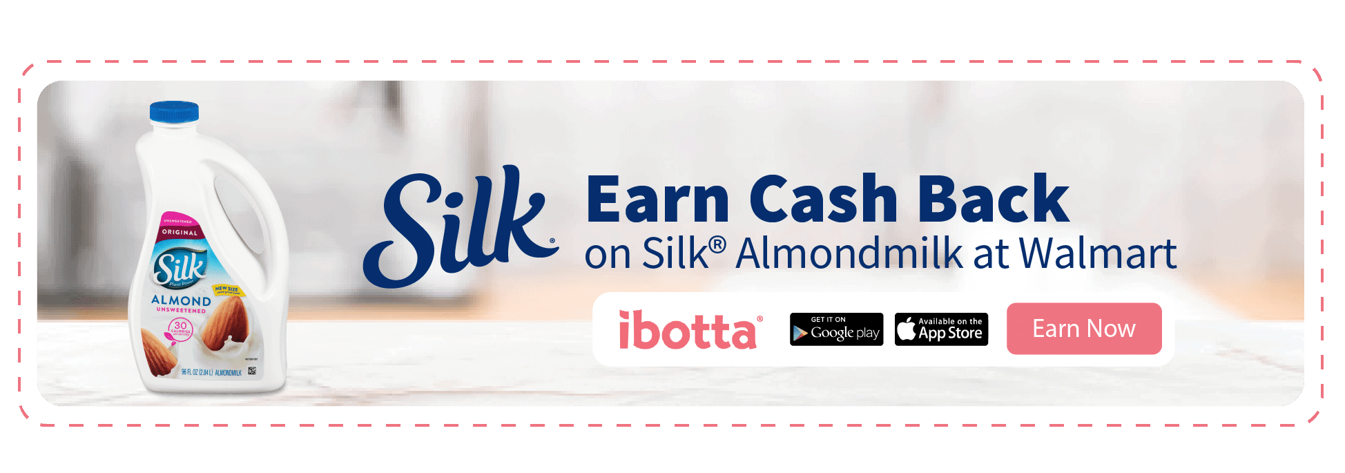 An image for Silk\'s \"earn cashback\" coupon.
