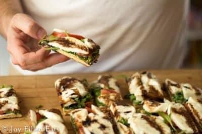 Grilled Fathead Low-Carb Pizza Dough with Caprese toppings