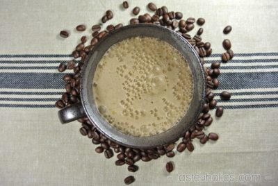 Bulletproof Coffee keto drink recipe in a metallic mug