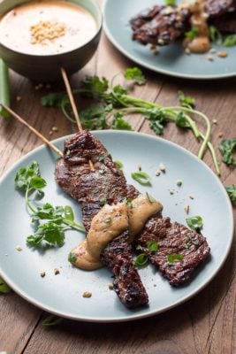 Two pieces of Beef Satay