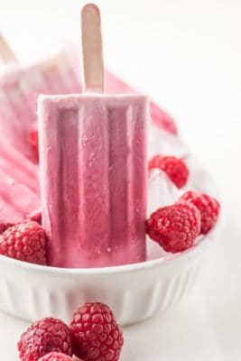 Raspberry Ripple Keto Popsicles 