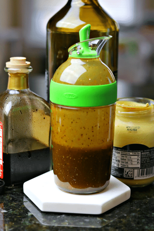 Sugar-free Balsamic Vinaigrette in the Salad Dressing Shaker