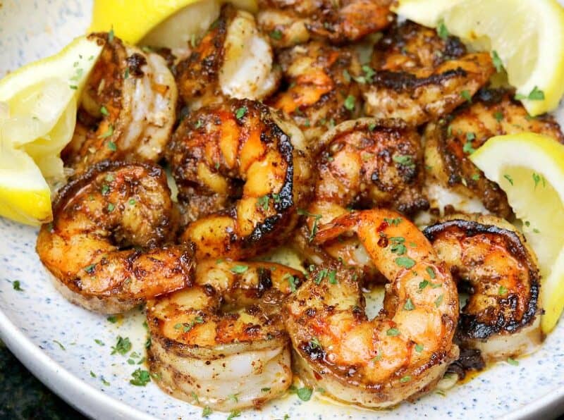 Easy Cast Iron Pan Seared Shrimp Dr Davinahs Eats 