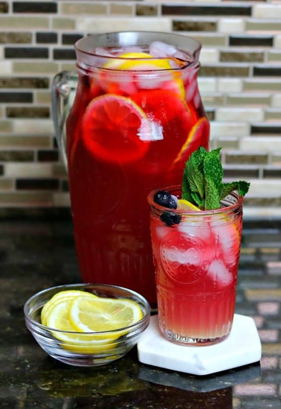 Keto Iced Tea Lemonade in a Pitcher