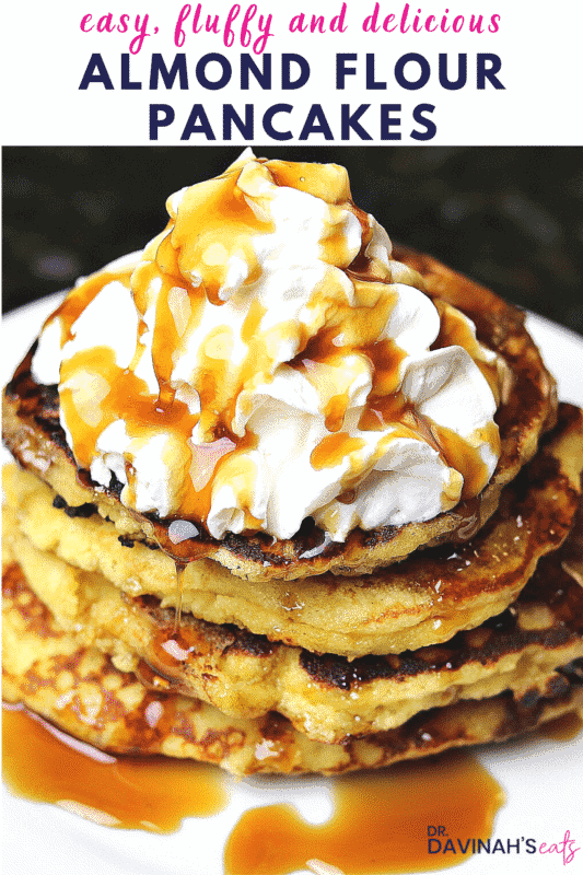 Keto Almond Flour Pancakes recipe Pinterest image