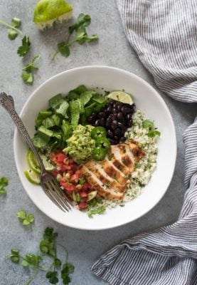 Keto Meal Prep Burrito Bowl