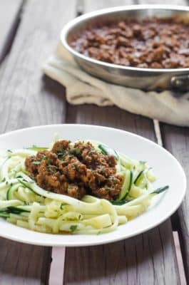 Meat Sauce with zoodles