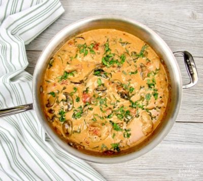 Keto Tuscan Chicken in a pot