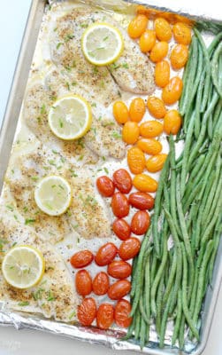 Sheet pan fish with vegetables