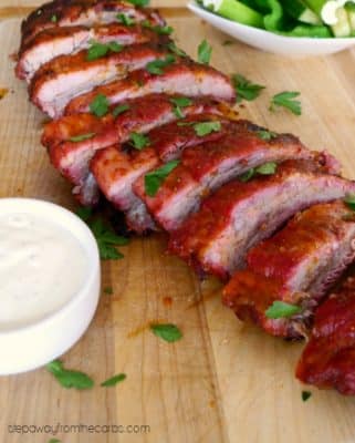 Low Carb Buffalo Ribs on the Grill