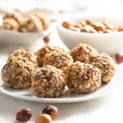 Keto Candy Truffles on a white plate