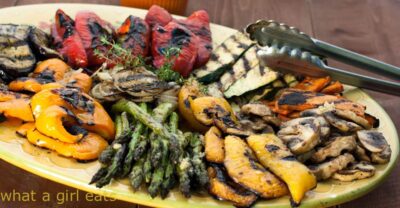 grilled vegetables on a serving plate