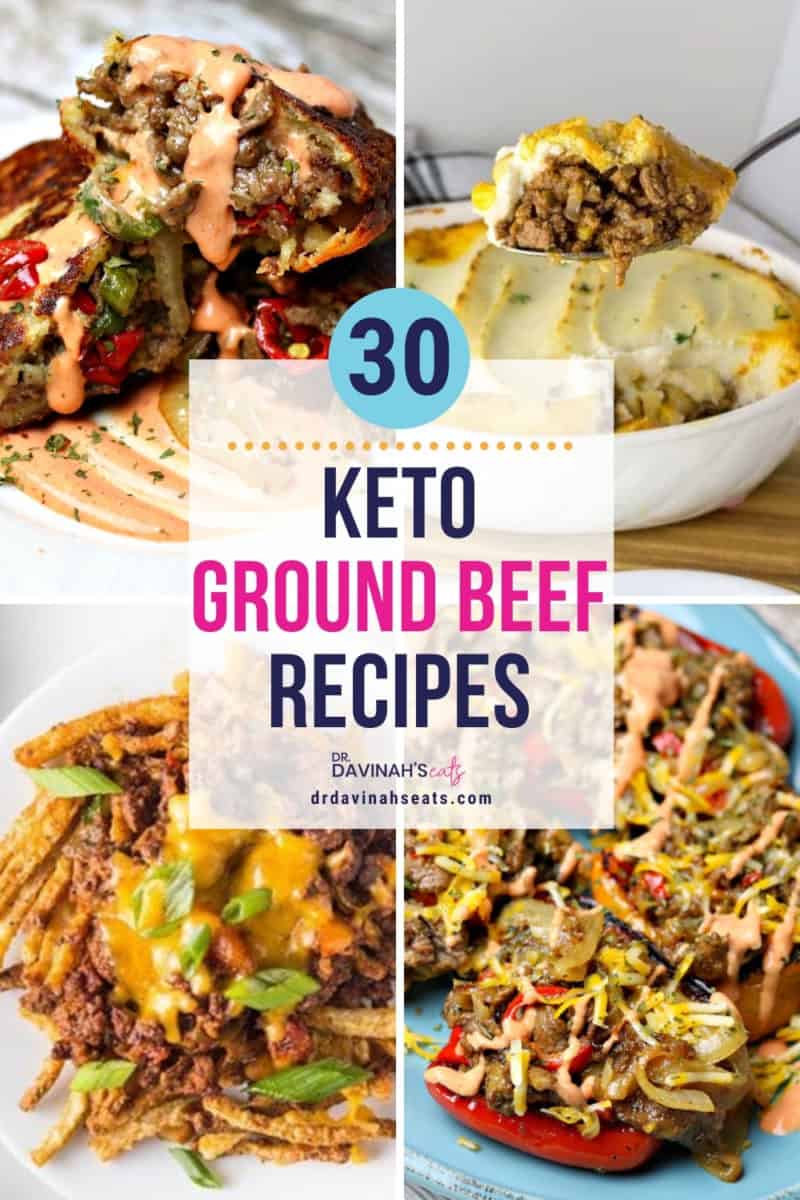 pinterest image for keto ground beef recipes