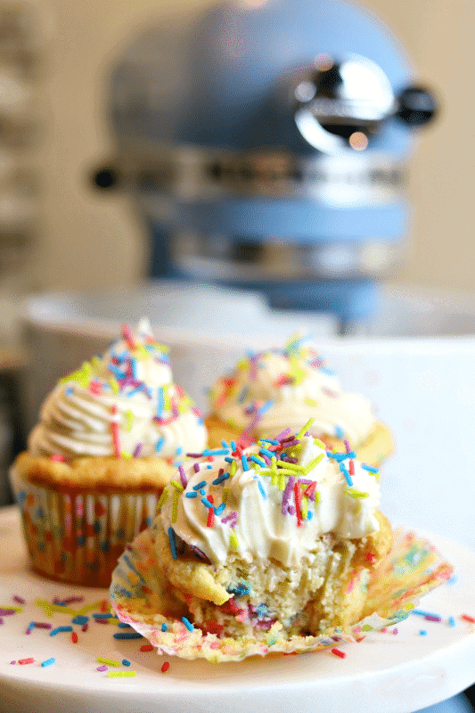 Sugar-free keto Cupcakes cut in half