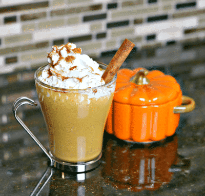 Keto Pumpkin Spice Latte in a glass