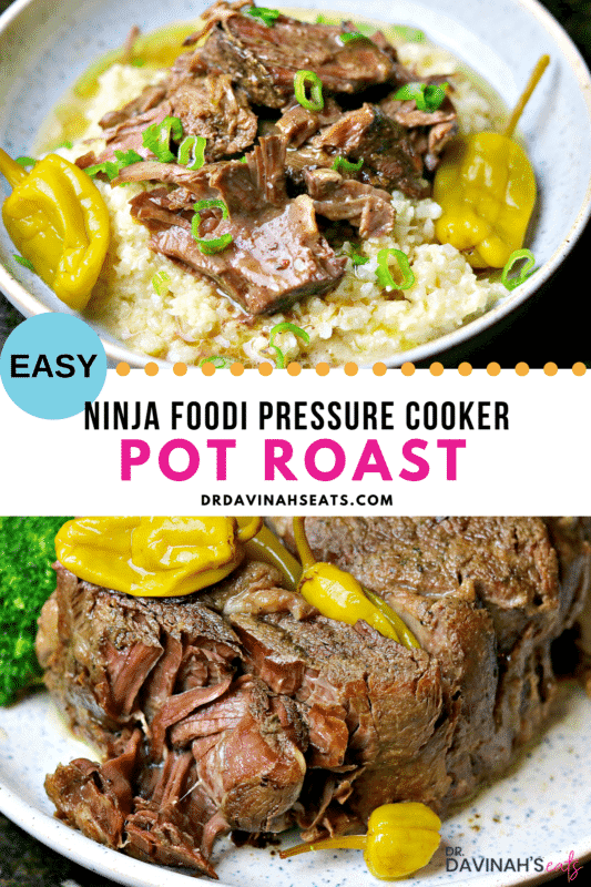 Pinterest image for Ninja Foodi Roast recipe