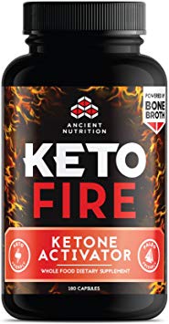 A bottle of Keto Fire supplements