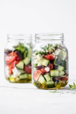 Greek Salad Meal Prep Jars