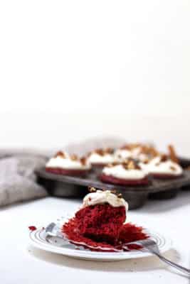 Red Velvet Cupcakes on a plate