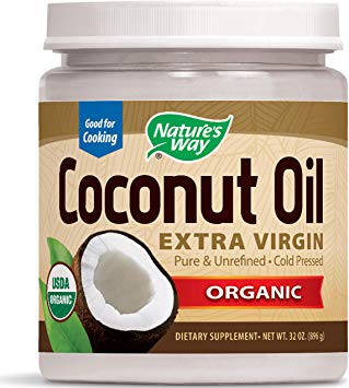A jar of Nature's Way Coconut Oil
