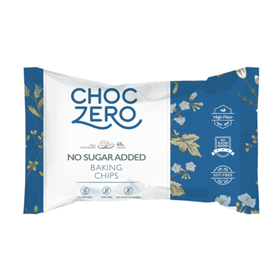 A bag of ChocZero Sugar Free Chocolate Chips