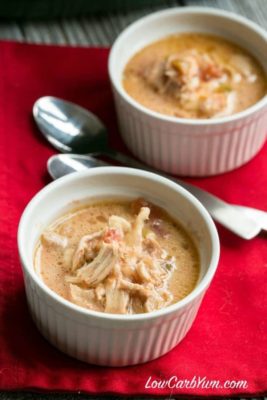 Crock Pot Chicken Soup in two bowls