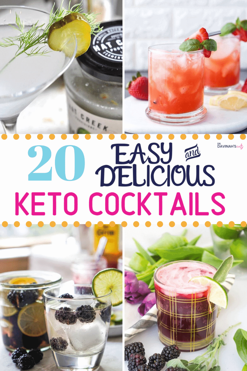 Keto Cocktails recipes Pinterest image