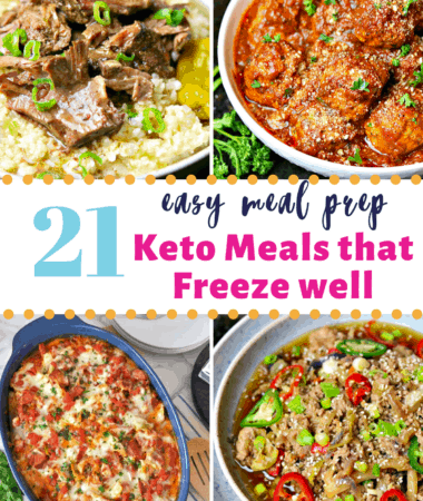 low carb freezer meals pinterest image