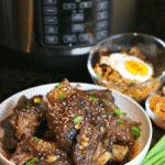 Korean BBQ with Kimchi Fried Cauliflower Rice in a bowl
