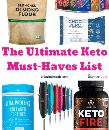 Keto Must-Haves Essentials List Pinterest image